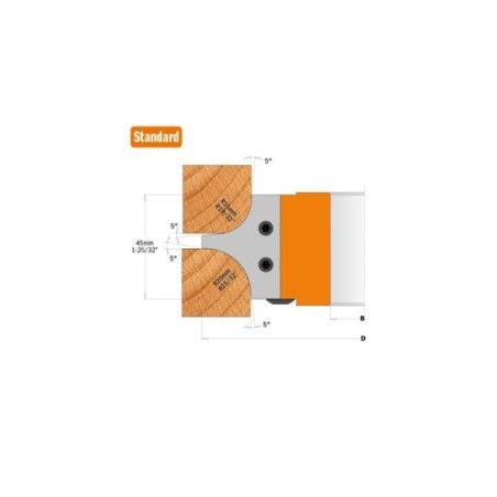 Teste portacoltelli con multiraggio concavo